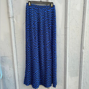 Michael Michael  Kors checked pleated maxi skirt, size S
